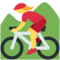 Woman Mountain Biking emoji on Twitter